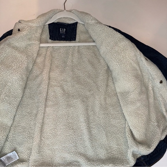 Gap Men’s 1969 icon sherpa-lined denim jacket M - Picture 6 of 14